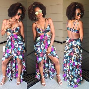 High Low Floral Dress